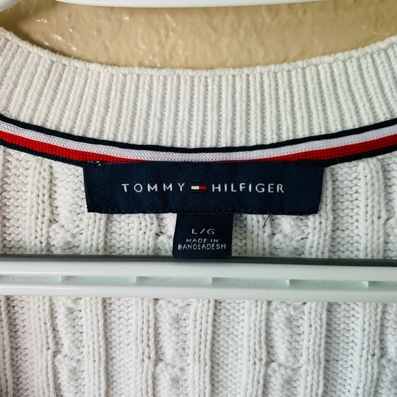 Tommy Hilfiger Cotton Dip Dyed Cable Knit Boho Coastal Sweater Size L - Picture 5 of 5